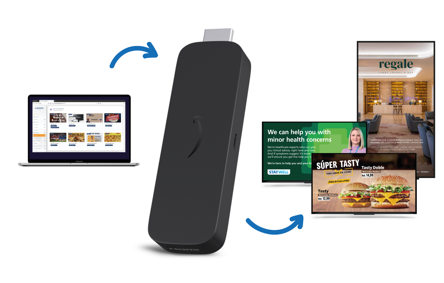 Amazon Signage Stick with PosterBooking