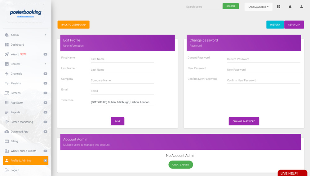 A step-by-step guide on how to add 2FA to secure your digital signage account - Free Android and Fire TV Stick Signage App