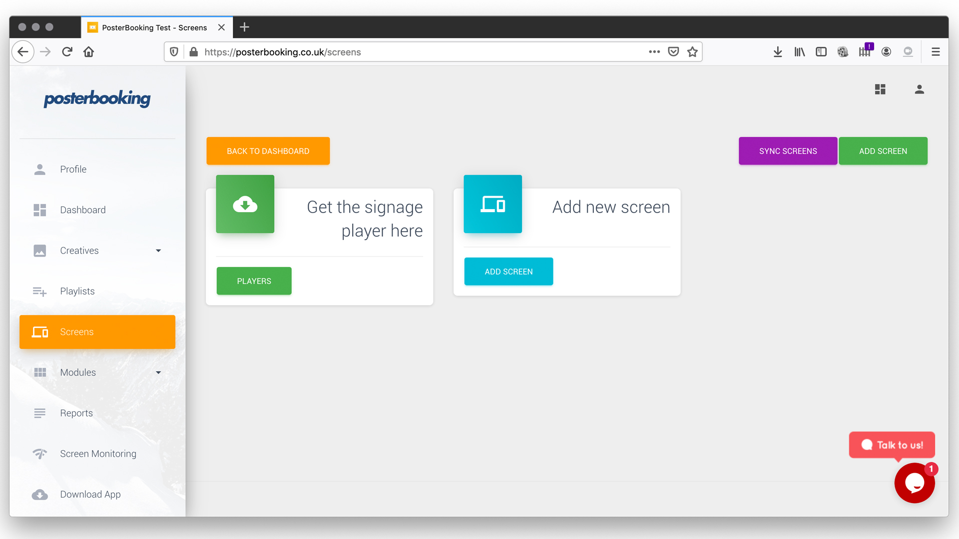 Posterbooking is free digital signage software