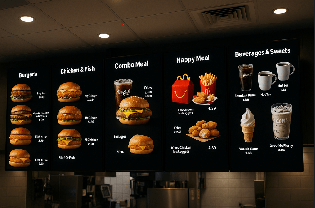 digital menu boards