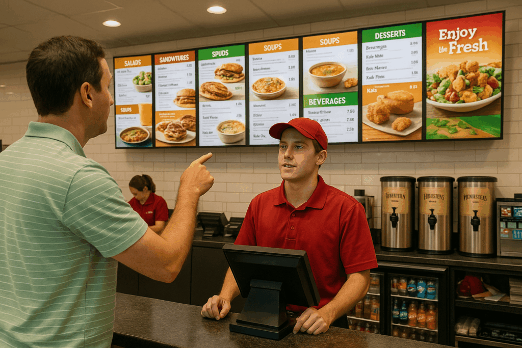 using digital menu board