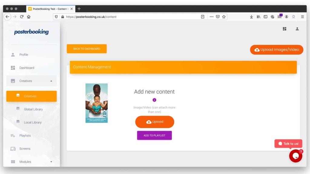 Add content posterbooking
