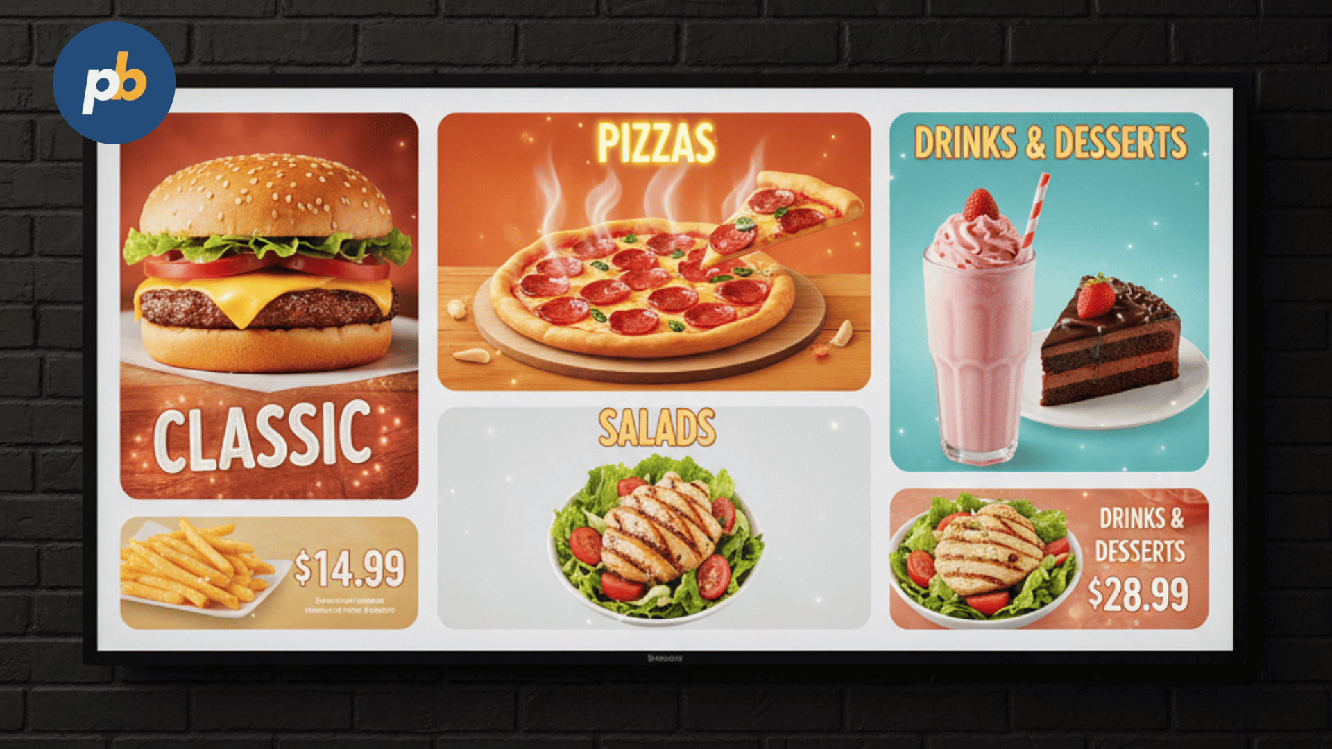 digital sigage menu board