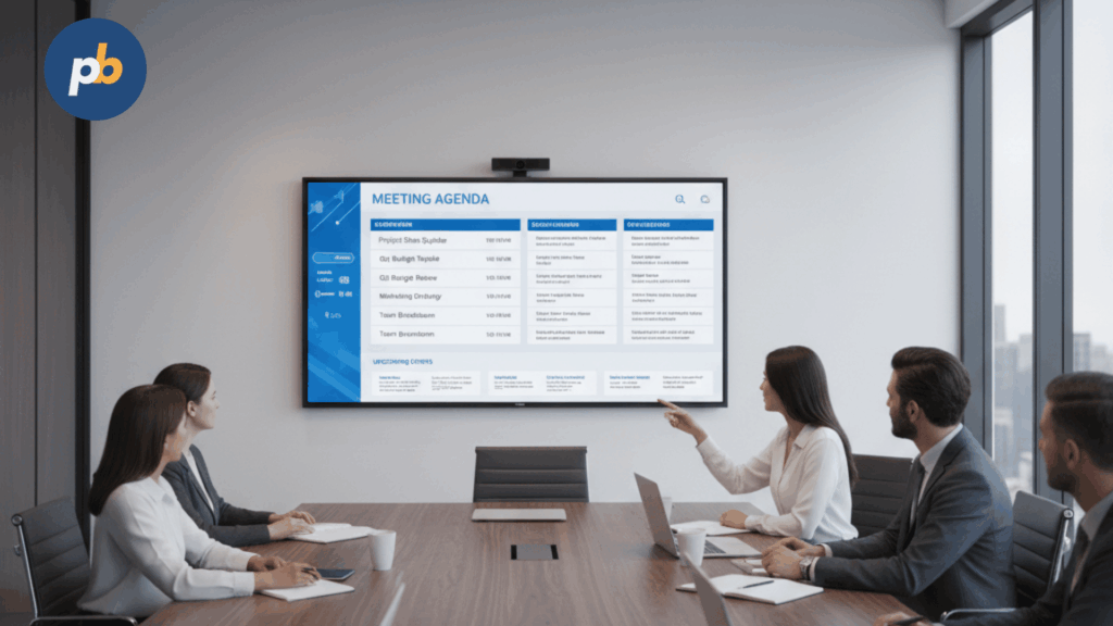Digital signage conference room