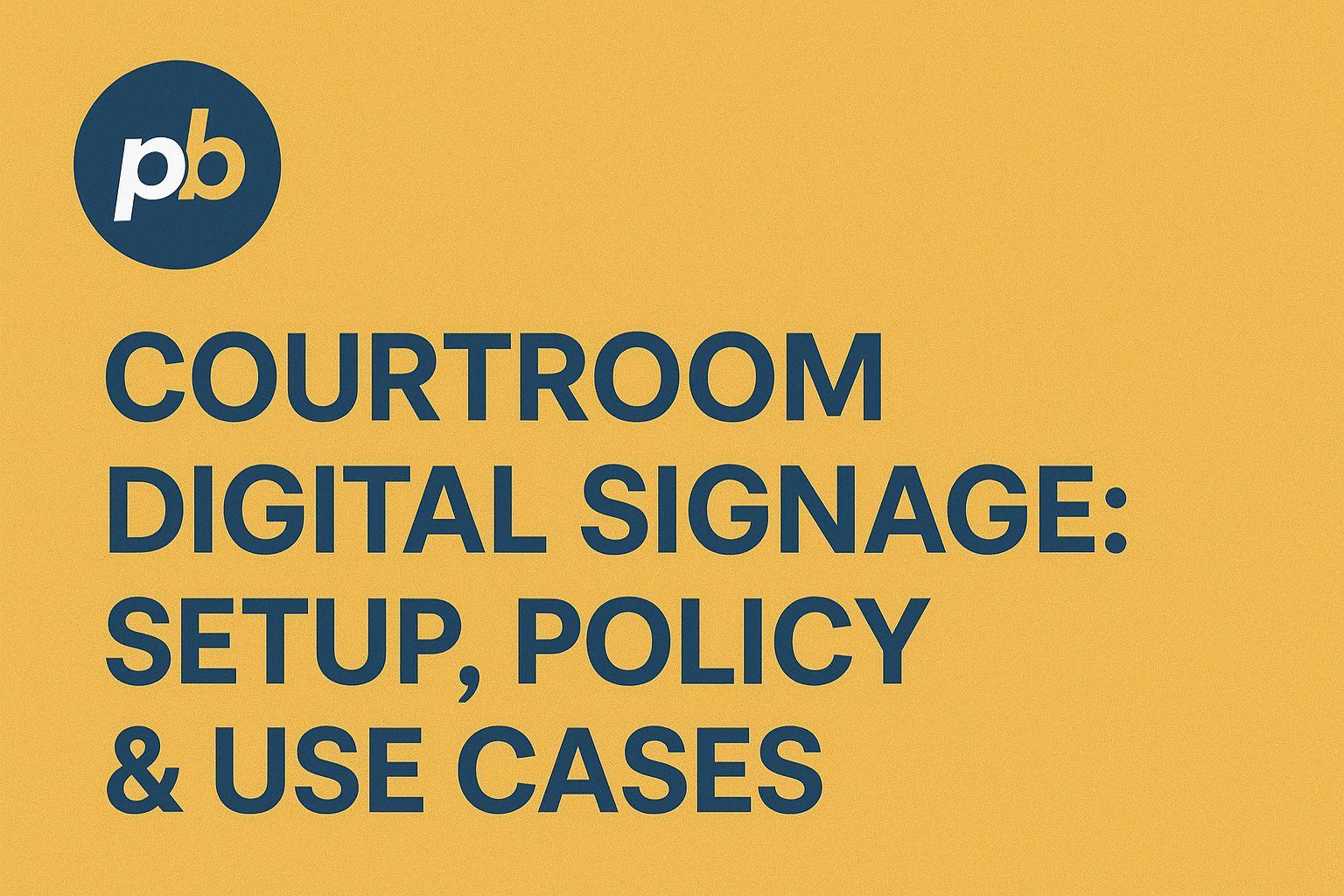 digital signage courtroom