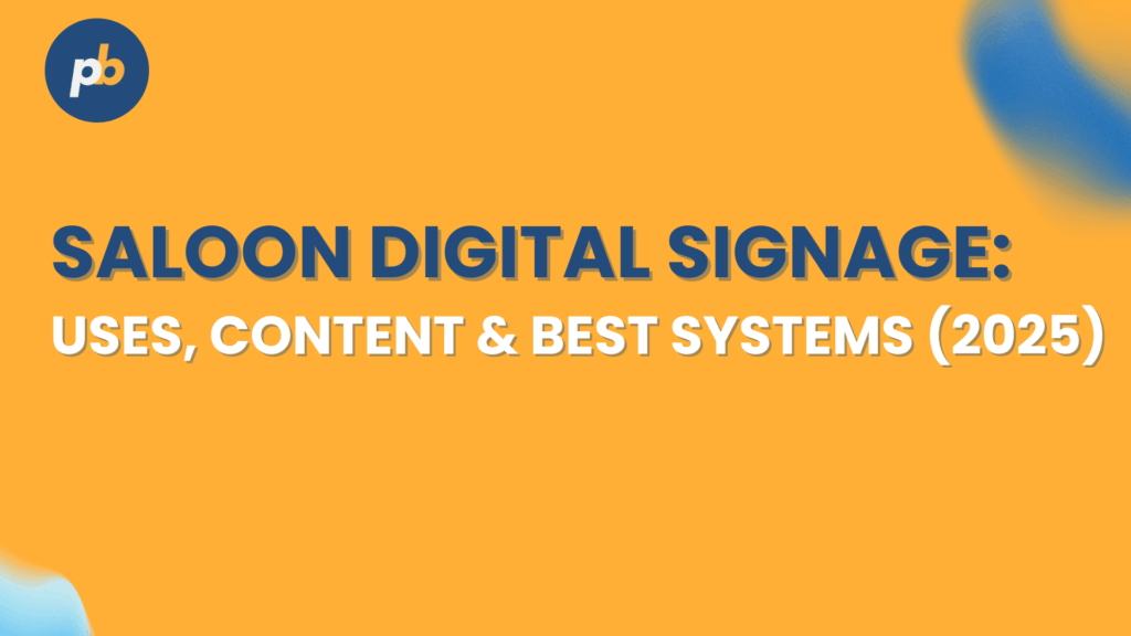 digital signage saloon