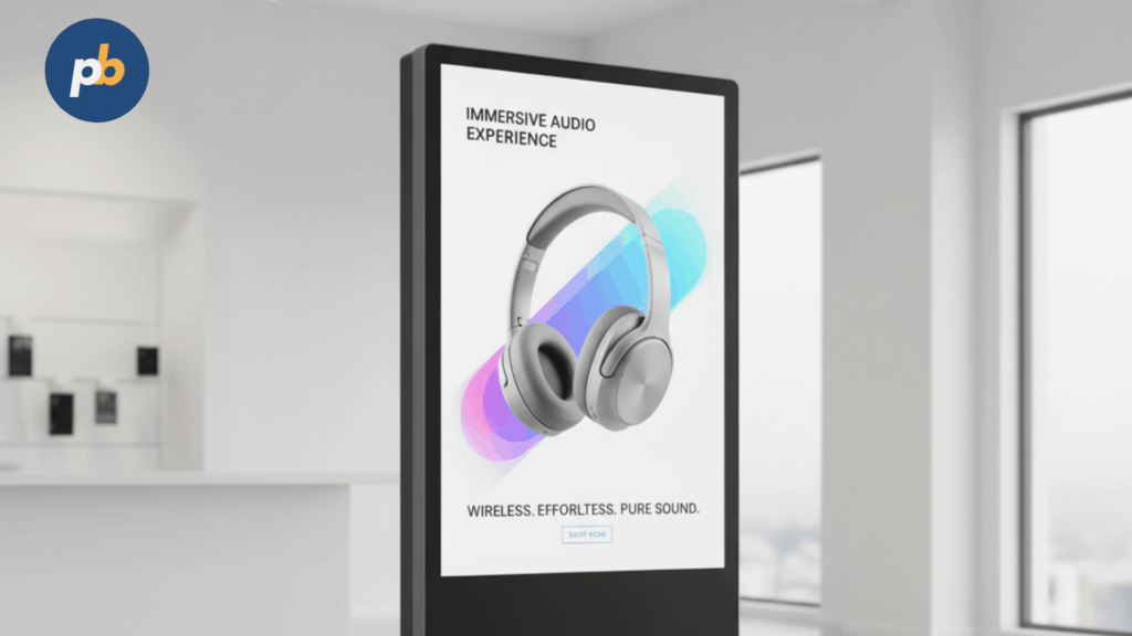 Digital signage standing