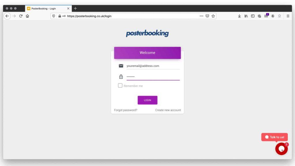Login posterbooking