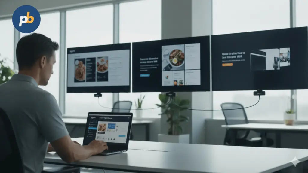 amazon signage stick in office