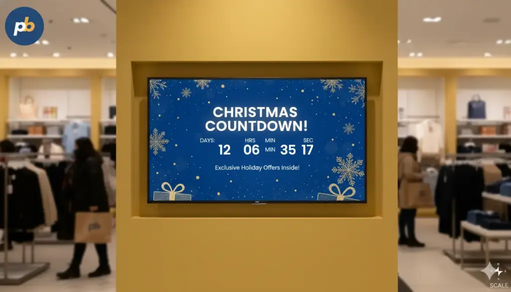 christmas countdown on digital signage