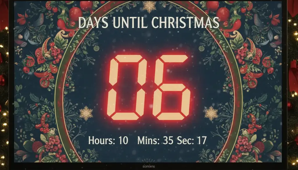 Christmas countdown signage content
