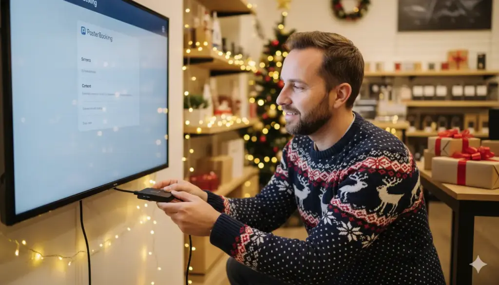 Connecting media player to TV during for christmas