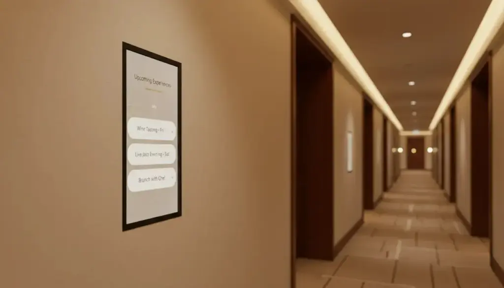 Digital signage hotels corridor