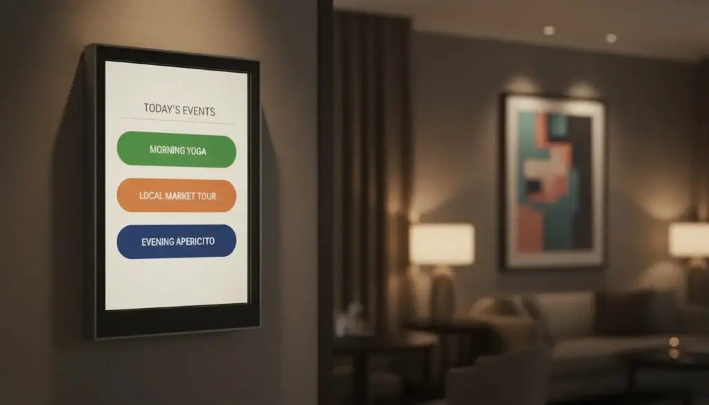 Digital signage hotels room