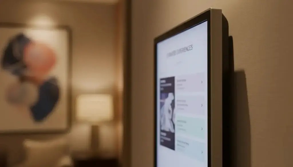 Digital signage hotels side view