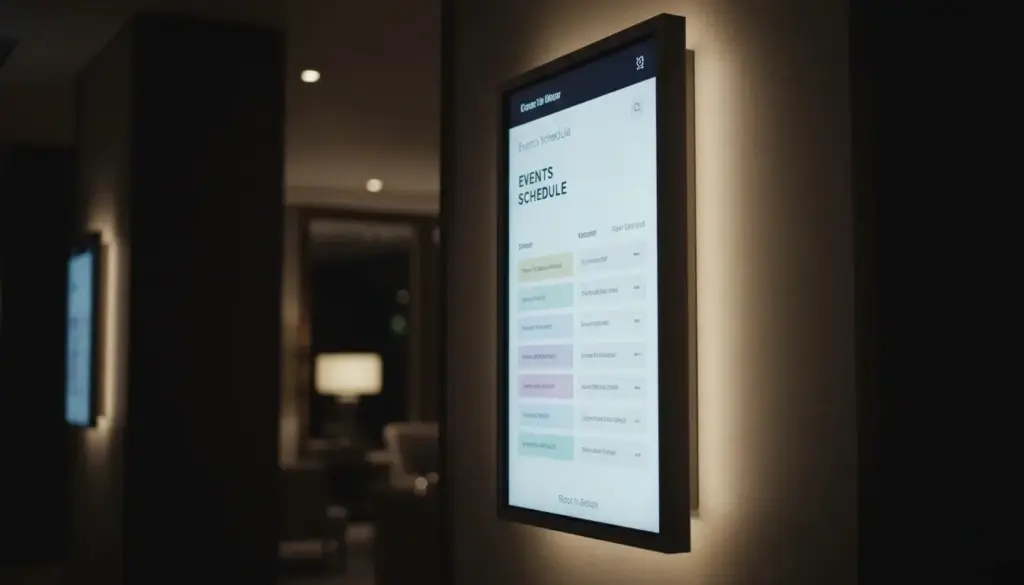 Digital signage hotels wall