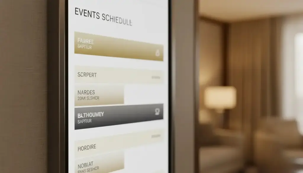 Digital signage hotels zoom