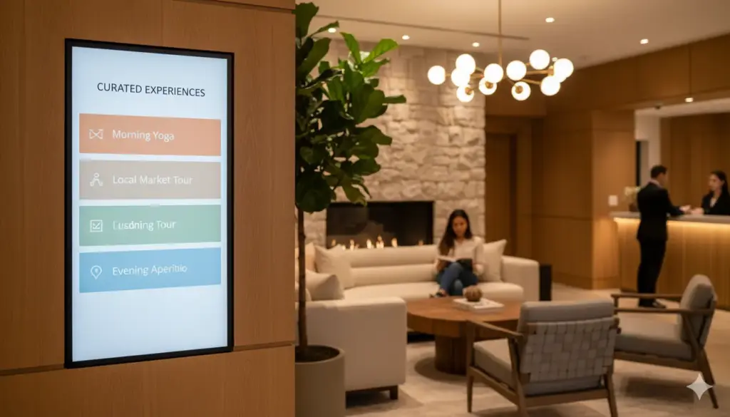 Digital signage in hotels reception