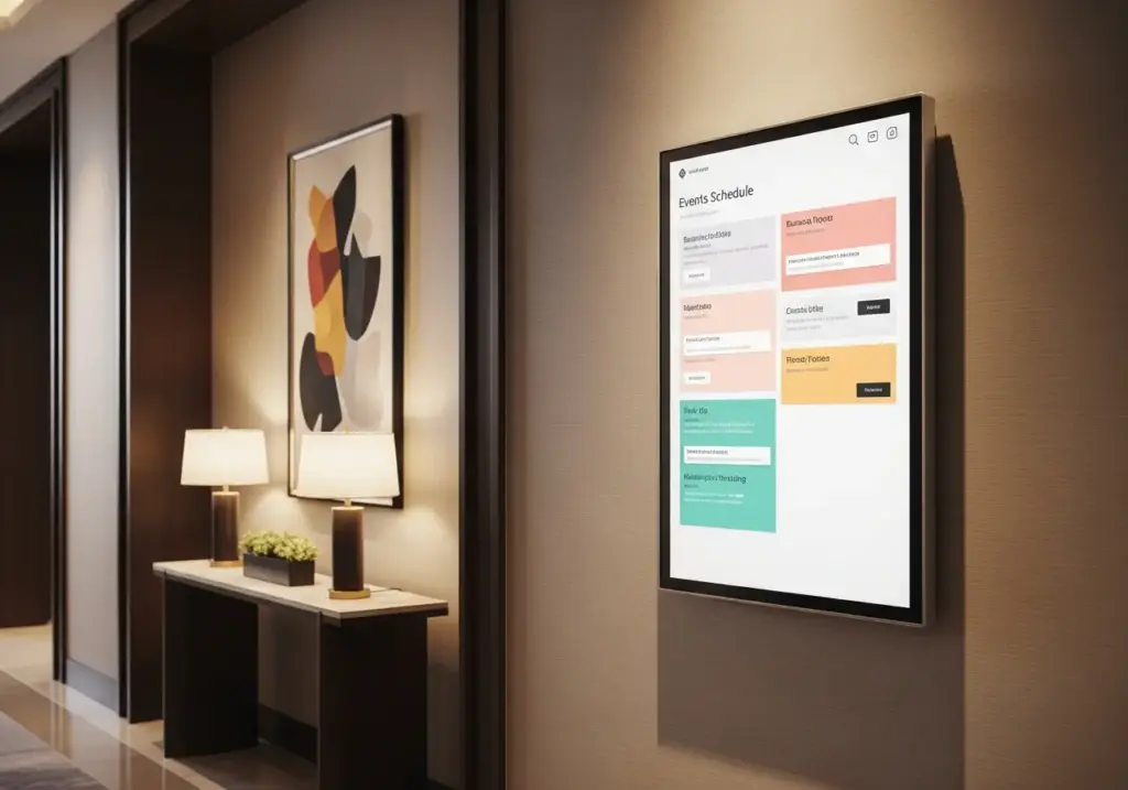 Digital signage in hotels wideshot
