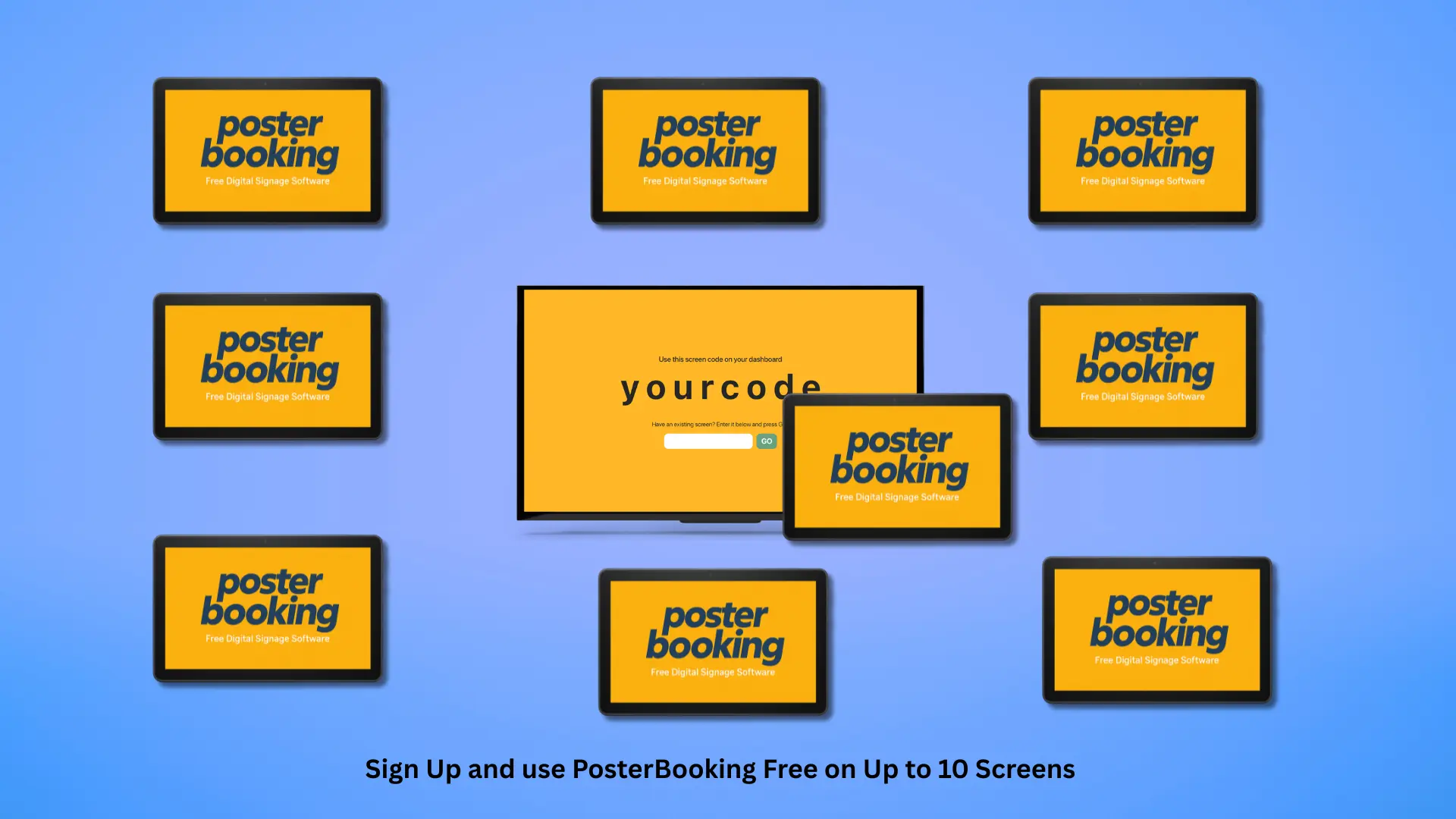 Use posterbooking on ten screens free