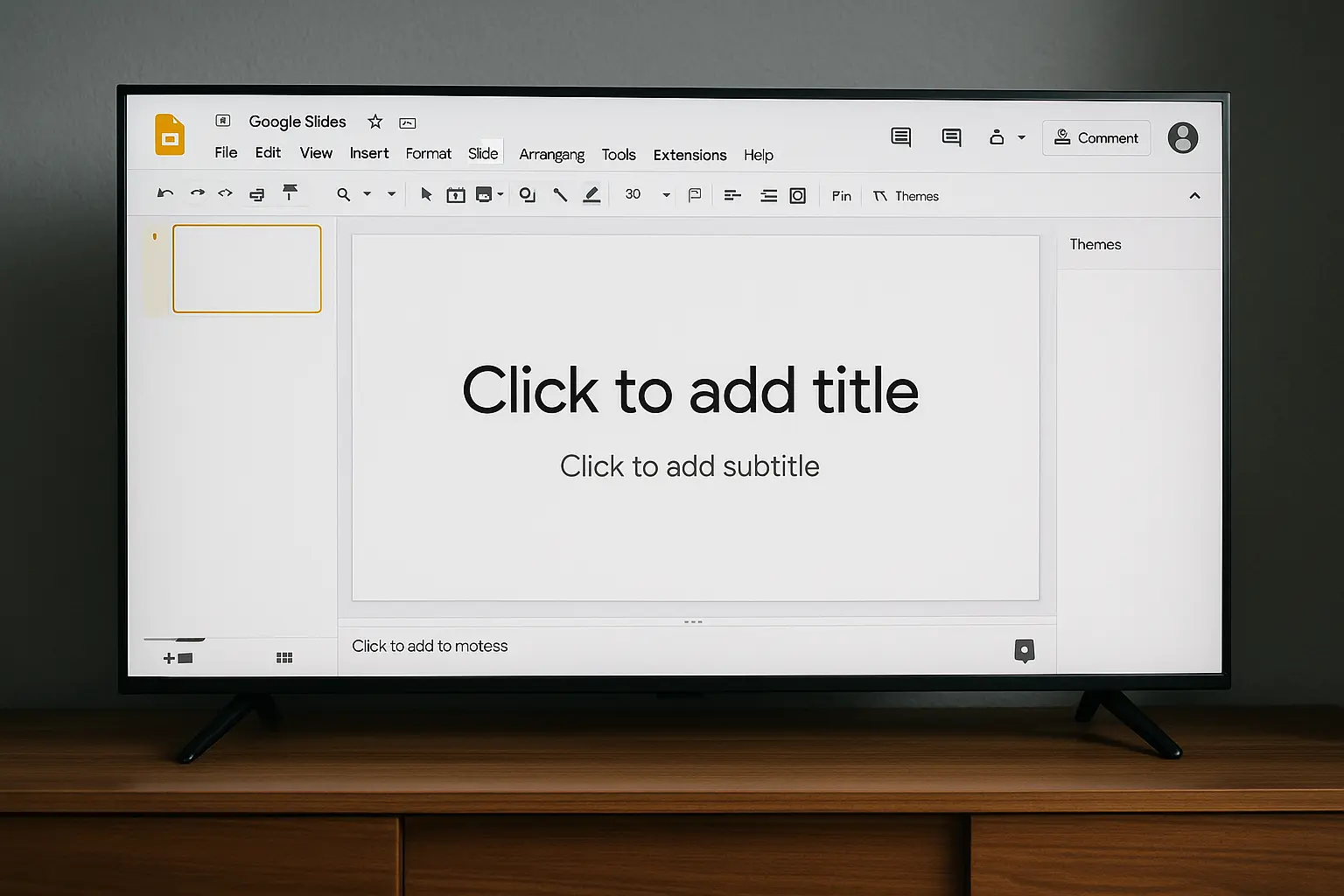 display google slides on screen