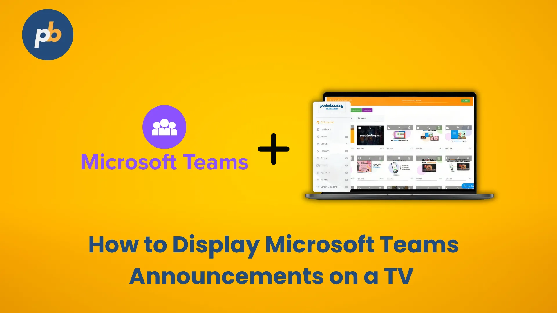 How to Display Microsoft Teams Announcements on a TV with PosterBooking